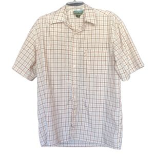 Men’s Vintage Round Ridge Plaid Button Up Med